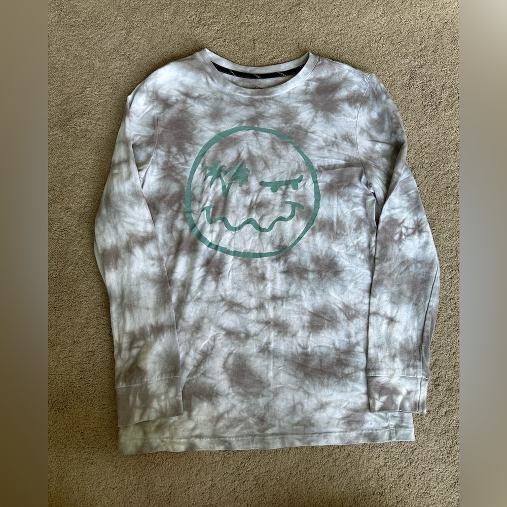 Girls smiley tie dye shirt 16